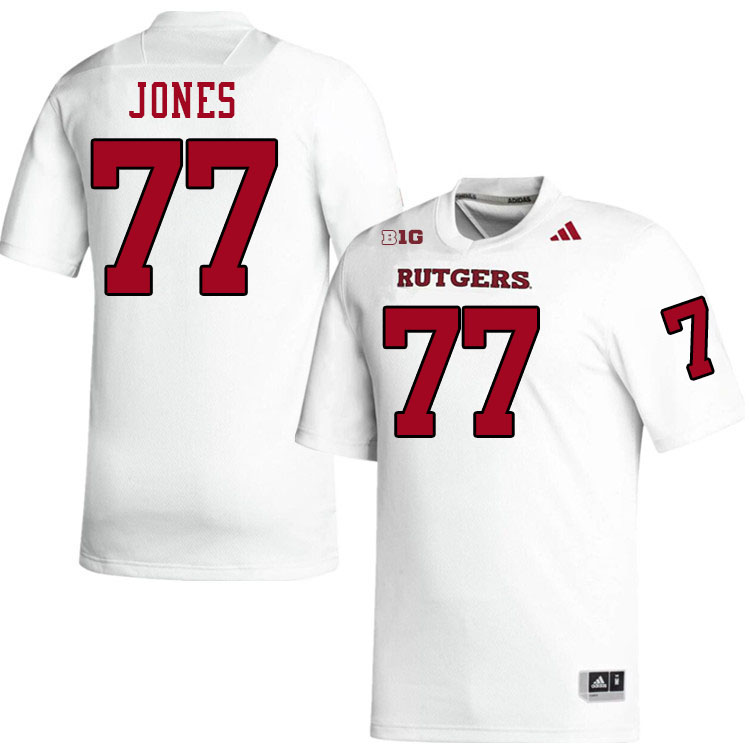 Men #77 Kenny Jones Rutgers Scarlet Knights 2024 College Football Jerseys Stitched-White